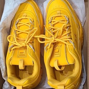 Fila Disruptor II  sneakers US womens size 10 in yellow/orange